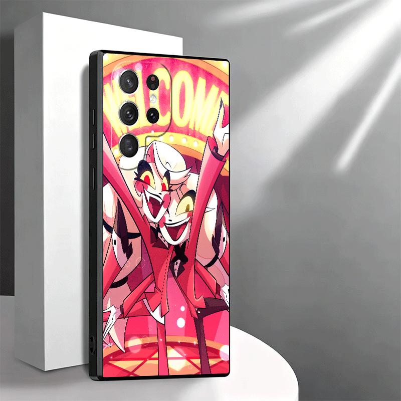 Hazbin Hotel Anime Soft Phone Case for Samsung Galaxy S26 S25 Edge S24 Ultra S23 Plus S22 S21 FE S20 Black Cover Back Shell