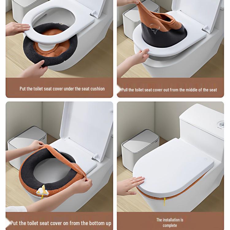 2025 High-End Luxury Thickened Winter Toilet Seat Cushion