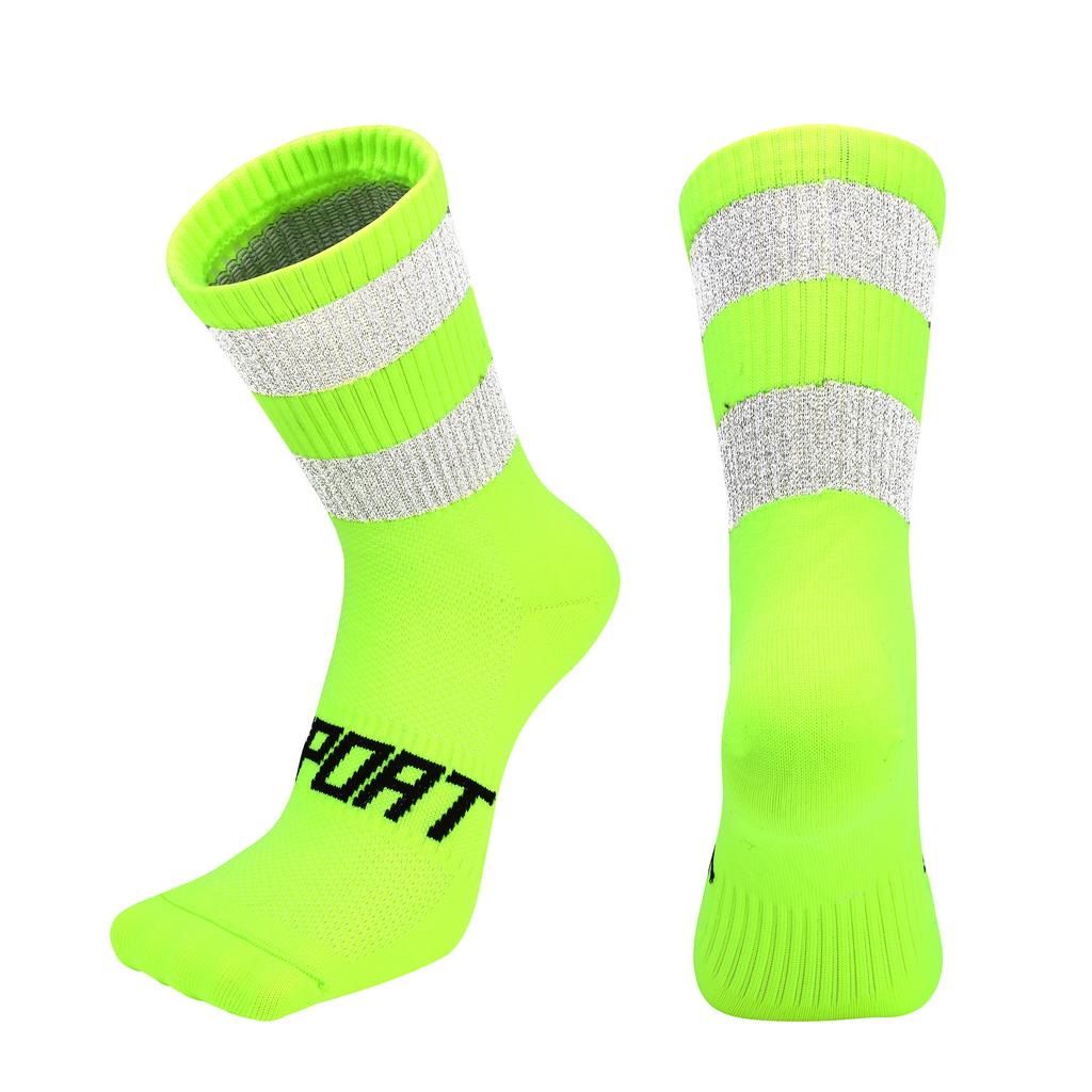 Men's and children's night riding reflective cycling socks breathable cycling socks running socks fitness socks