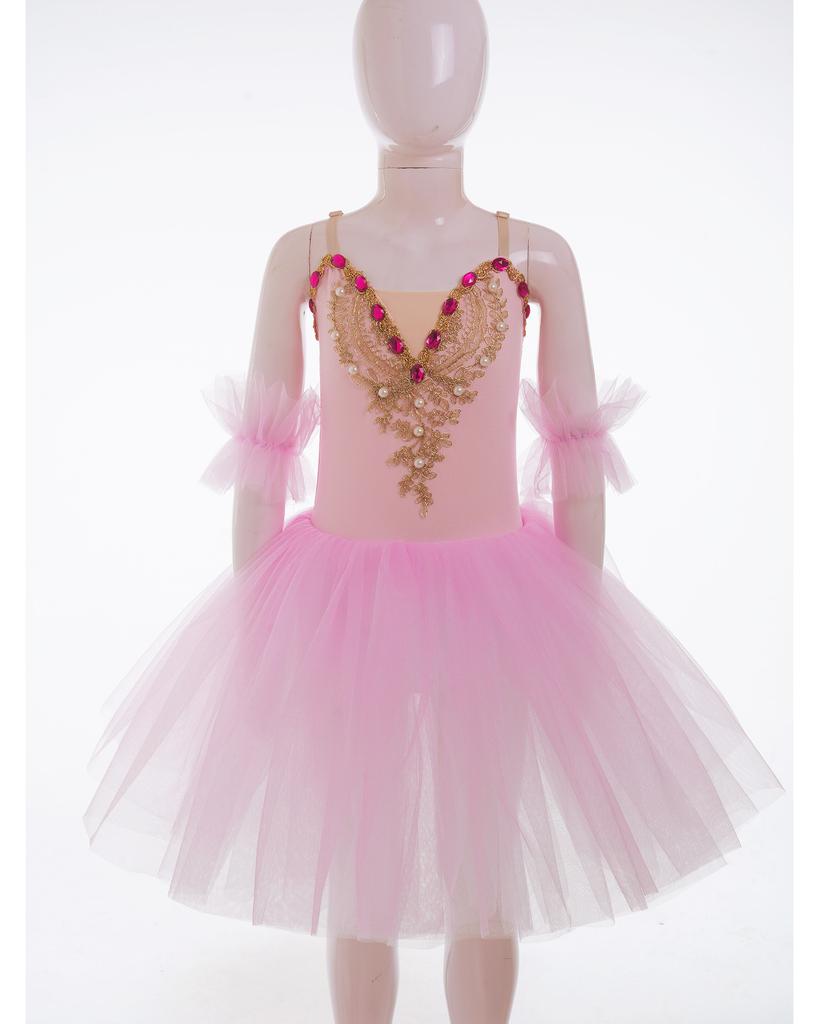 Rochie de dans tutu pentru fete, design fără mâneci, bretele spaghetti ajustabile, dantelă, decorată cu strasuri, fustă din plasă