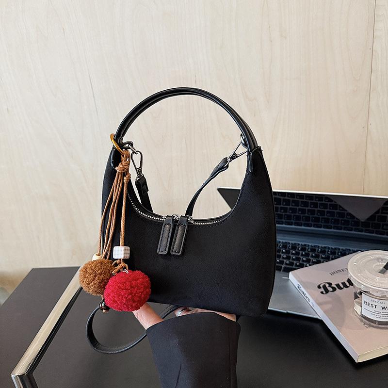 High-end niche bag women's autumn and winter new retro messenger bag casual portable dumpling bag