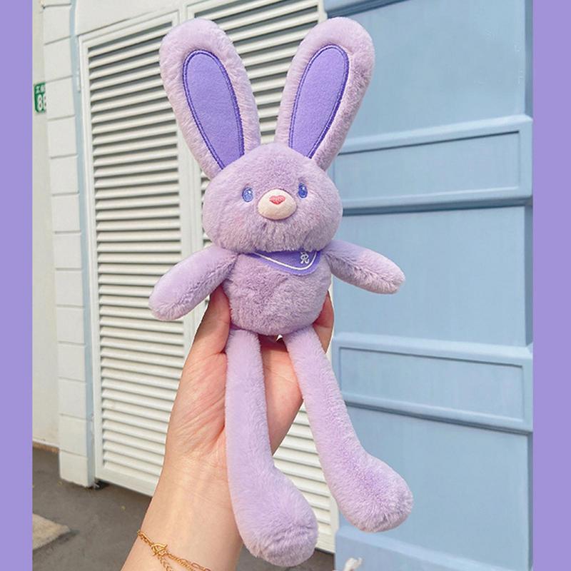 Pull The Rabbit Basket Stuffers Rabbit Keychain Pull Up Rabbit Plush Toys Soft Plushie Toys Stress Relief Rabbit Toy Birthday