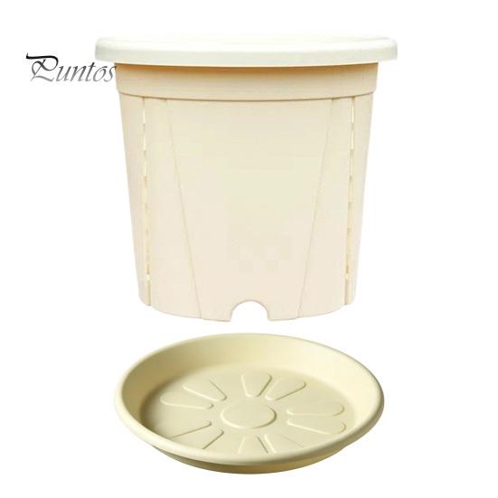 Lightweight Household Plant Holders Resin Flowerpot with Drainage Holes And Saucer, Breathable Pot for Indoor Outdoor Thickened Edge Decorative