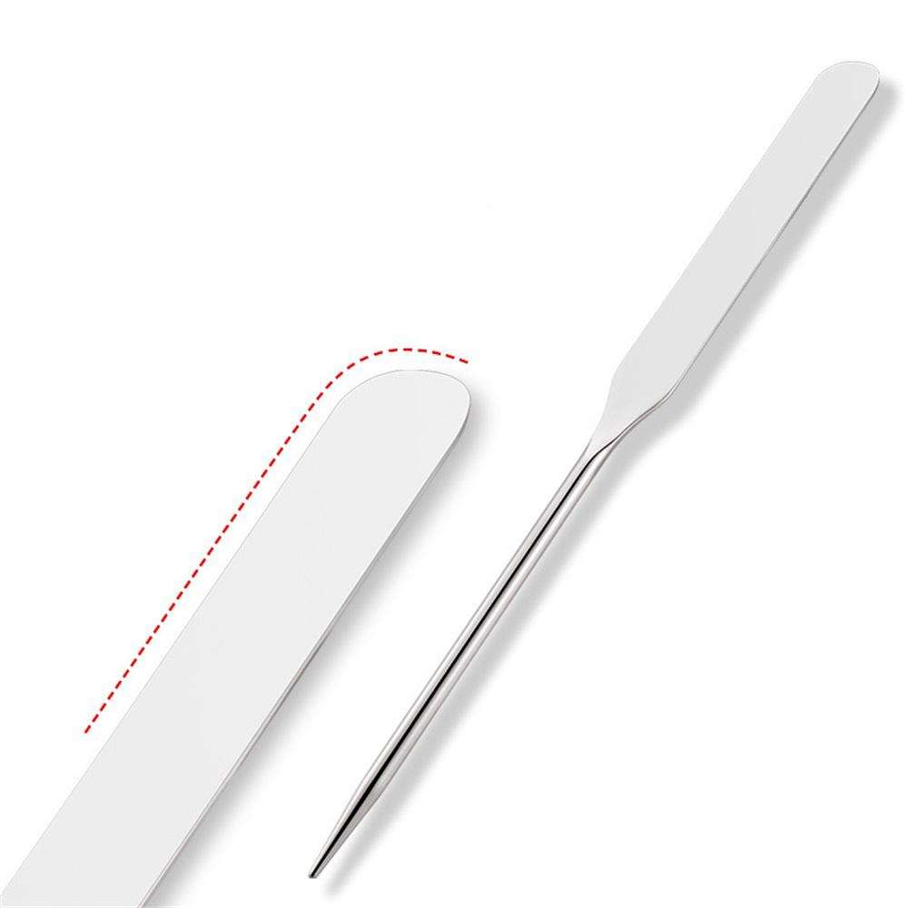 2 ADET Paslanmaz Çelik Palet Tepsisi Karıştırma Çubuğu Seti Makyaj Toneri Spatulası Karıştırma Çubuğu Fondöten Kremi Karıştırma Kozmetik Makyaj Aracı
