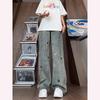 Embroidered Jeans for Women Spring and Autumn Large Size Loose Wide Legs Straight Leg Pants