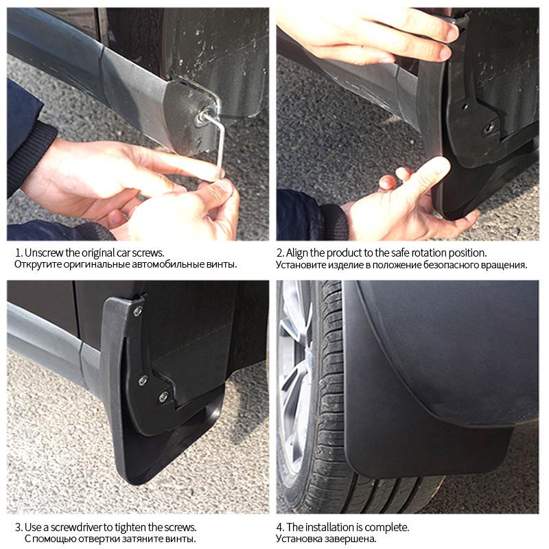 Car MudFlaps Mudguards Anti Splash For FAW Besturn T55 -2024 Front Rear Wheels Fender Car Accessories 4Pcs