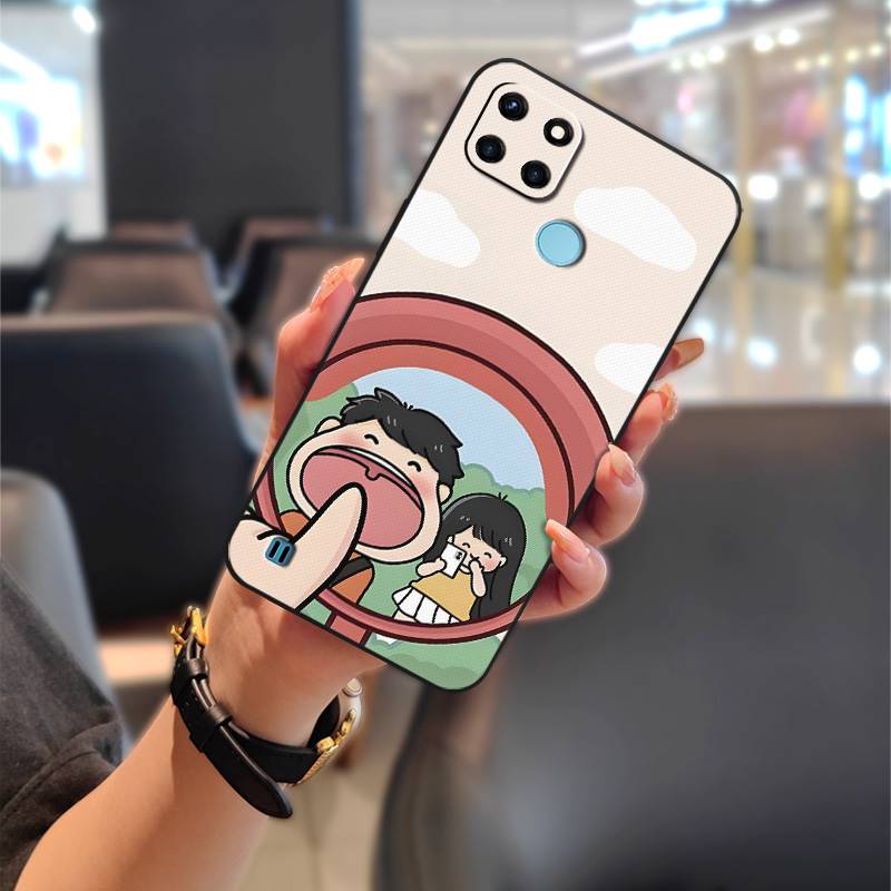 Silicone Couple Phone Case For OPPO Realme C21Y/C25Y Anti-dust Dirt-resistant Back Cover Waterproof Cute Full wrap TPU