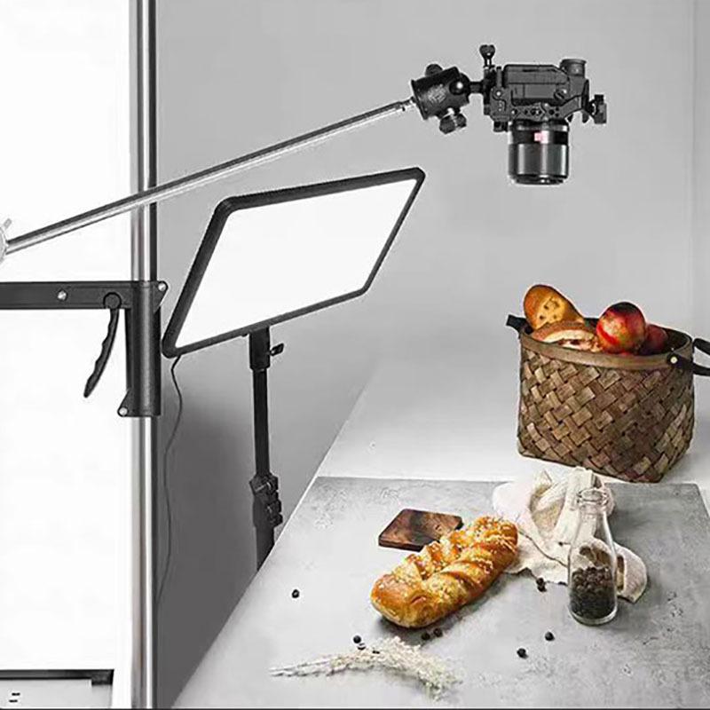 Live Broadcast Gun Handle Light Stand with Wall-Mount Boom & Softbox for Photography Ceiling Fill Light Single Gun Handle