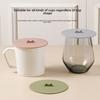 Silicone Tea Cup Coasters and Dustproof Cup Lids Modern Simple Style for Home Use