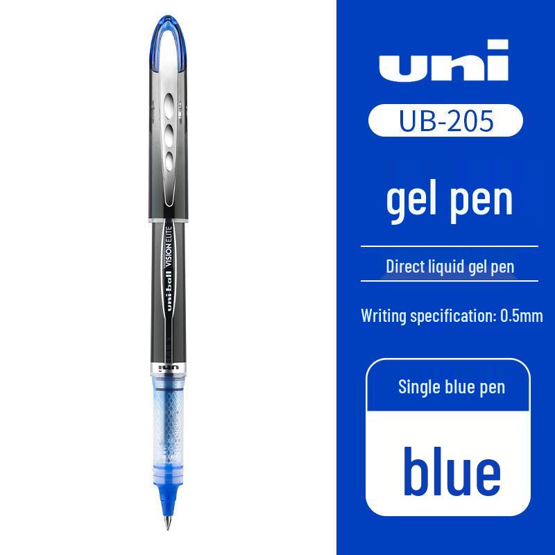 Uni Mitsubishi UB-205 Neutral Rollerball Pen, 0.5mm, Large Capacity, Quick-Drying, Smooth Signature Pen 0.5mm синий