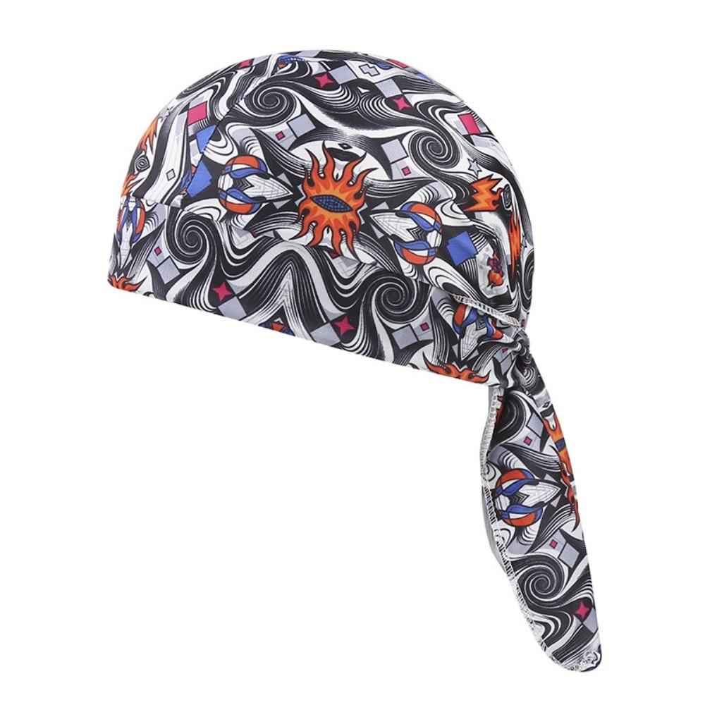 Fashion Accessory Paisley Print Hijab Caps Quick Dry Adjustable Pirate Hat Elastic Breathable Bandana Hat Outdoor Activities
