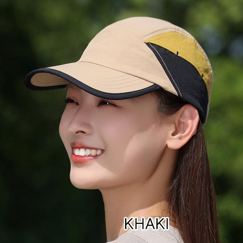 

Unisex 5 Panel Camp Cap Quick Dry Breathable UPF50+ Sun Protection Color Block Patchwork Packable Soft Brim Running Hat Lightwei Adjustable хаки