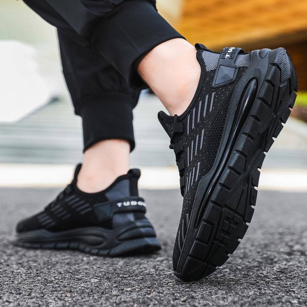 Men's Fly-woven Shoes Summer Mesh Breathable Sports Shoes Labor Insurance Work Shoes Platform Casual Shoes Foreign Trade Men's Shoes