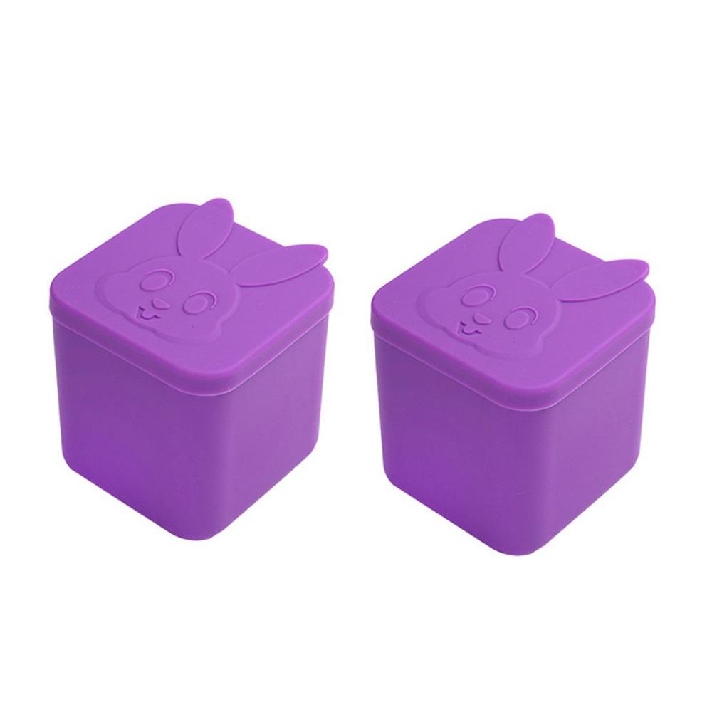 2pcs Reusable Dips Container Silicone Salad Dressing Container Snack Box  Lunch Box