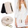 Applicable to Samsung Z Flip6 mobile phone case Z Flip5 solid color zipper change bag card holder diagonal strap