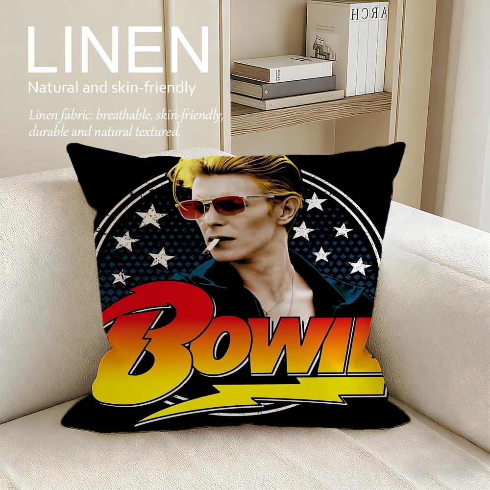Musik David Bowie Kissenbezug Kissenbezüge Set Stk x x Atmungsaktiv Waschbar Sofakissenbezug