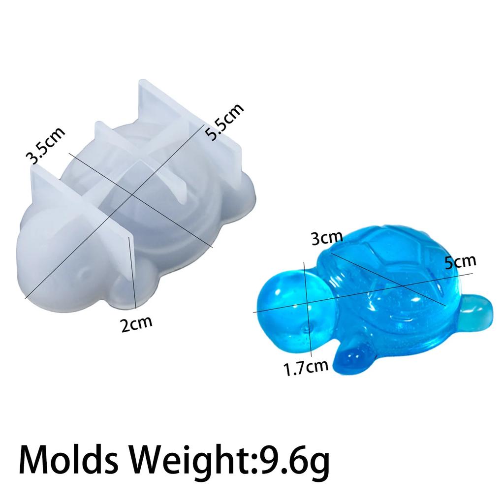 Niedliche kleine Meeresschildkröte-Silikonform, DIY-Epoxidharz-Gussform, 3D-Tierkristall, UV-Kleber, Herstellung von Formen, Mini-Tischdekoration