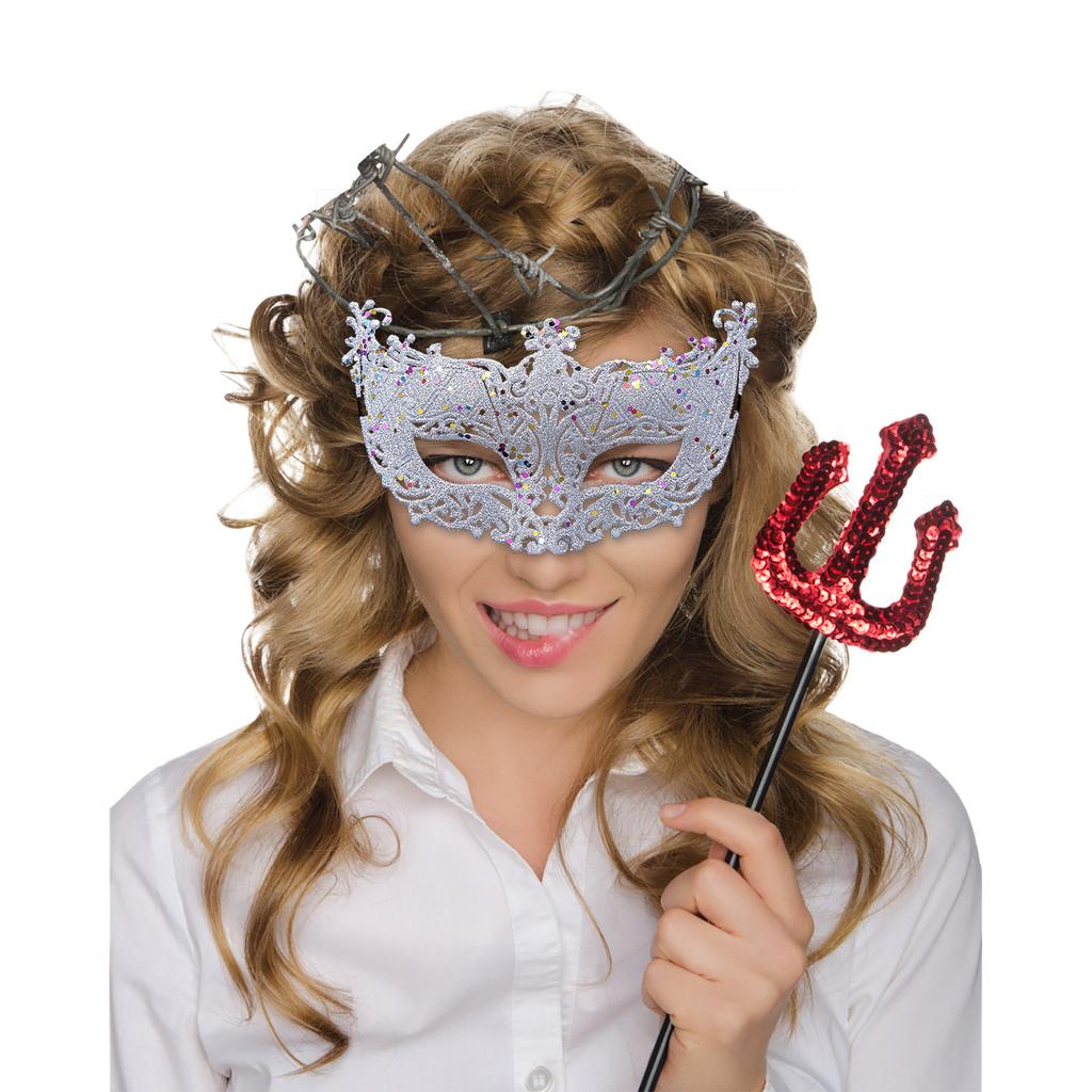 Karnevalsball Goldpuder Hohlkarnevalsmaske Plastik Make-up Maske