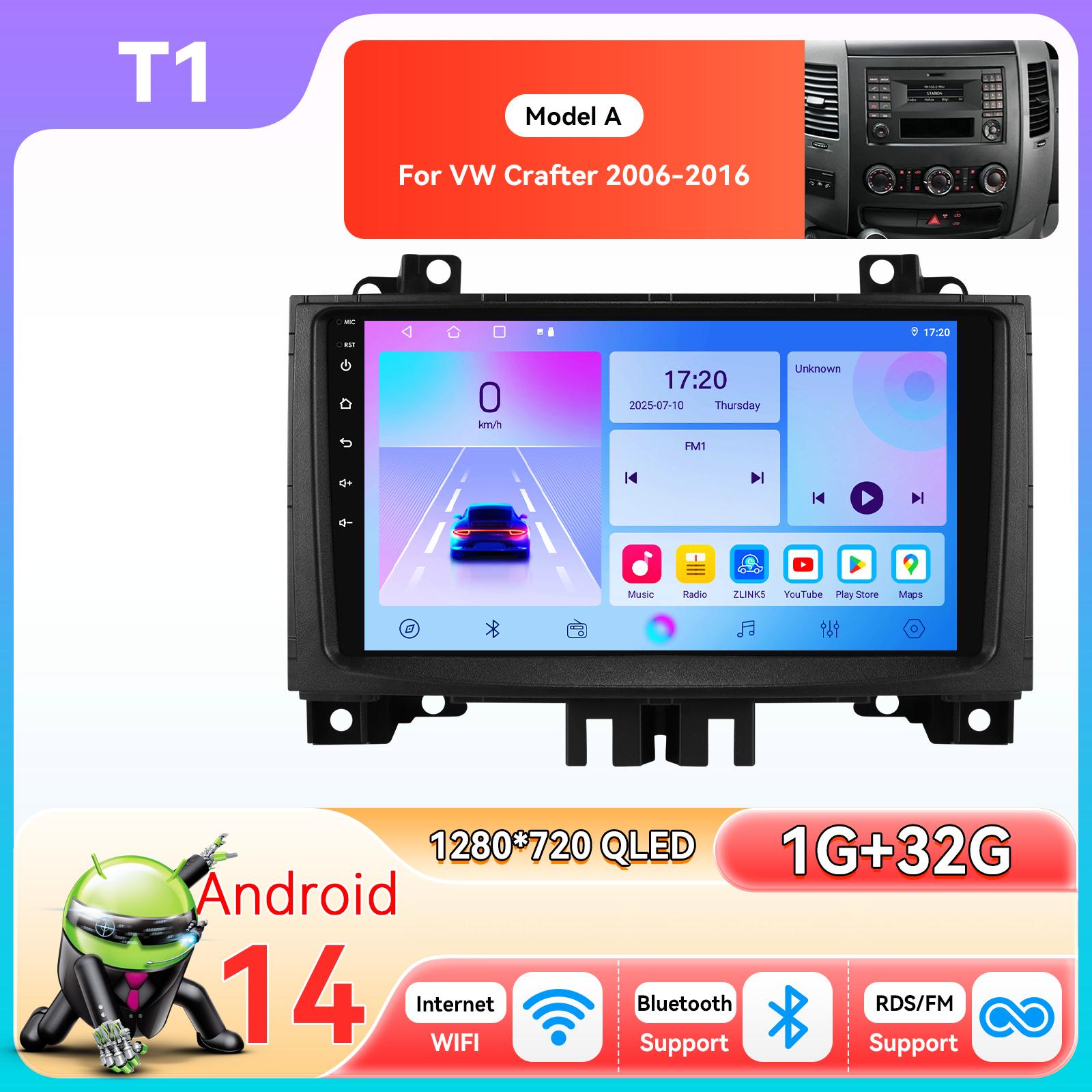 

Hizpo Snapdragon 4G Carplay Android Car Radio for Volkswagen Crafter 2006 -2016 Benz Sprinter GPS Multimedia Player Intelligent Screen Stereo Audio T1 4Core 1G 32G A