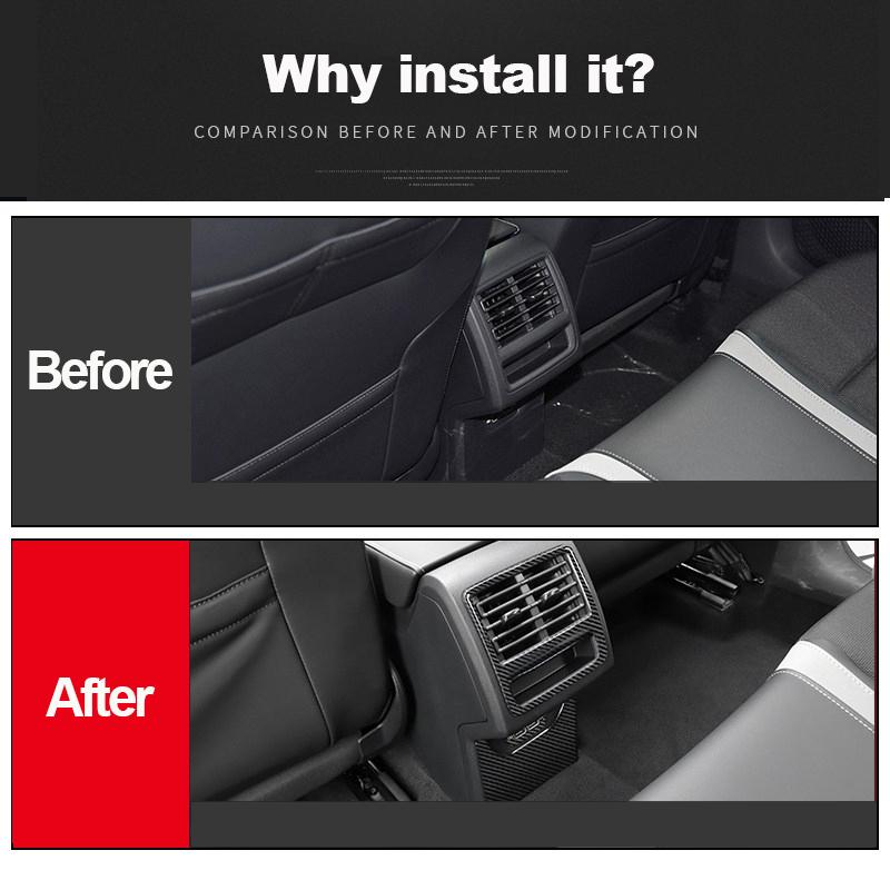 Auto tagumine konsool Keskkonditsioneeri õhutusava väljalaskeava USB-pordi katte trimm Volkawagen VW Golf 8 MK8 2022 tarvikute jaoks