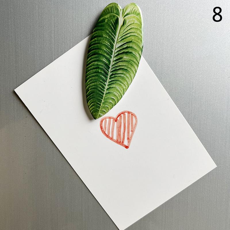 Fridge Magnet Stickers Simulate Leaves Shape Message Memo Paper Fixed For Home Office Work Education Supplies