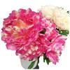 Artificial Peony Flower Bouquet For Wedding Decor With Silk Material In Multiple Colors