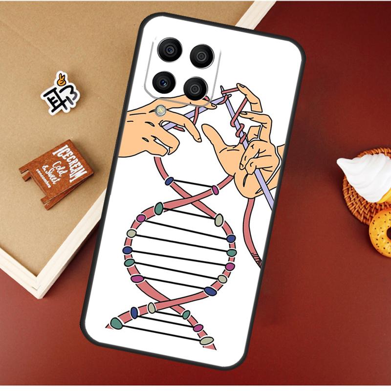 Retro DNA Science Illustration Case For Samsung Galaxy M16 M36 M56 M06 M52 M32 M12 M54 M34 M14 M35 M55 M15 M11 M31 M13 M53