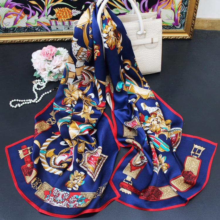 Unique bargain bargains, multiple colors available, mulberry silk silk pure crepe satin long scarves, scarves, silk scarves shawls, ladies' special