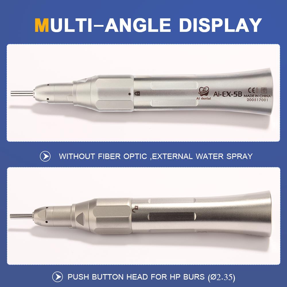 Piesă de mână dentară cu viteză redusă AI-EX-5B 4:1 Piesă de mână dreaptă externă cu apă de reducere fără LED pentru lustruire