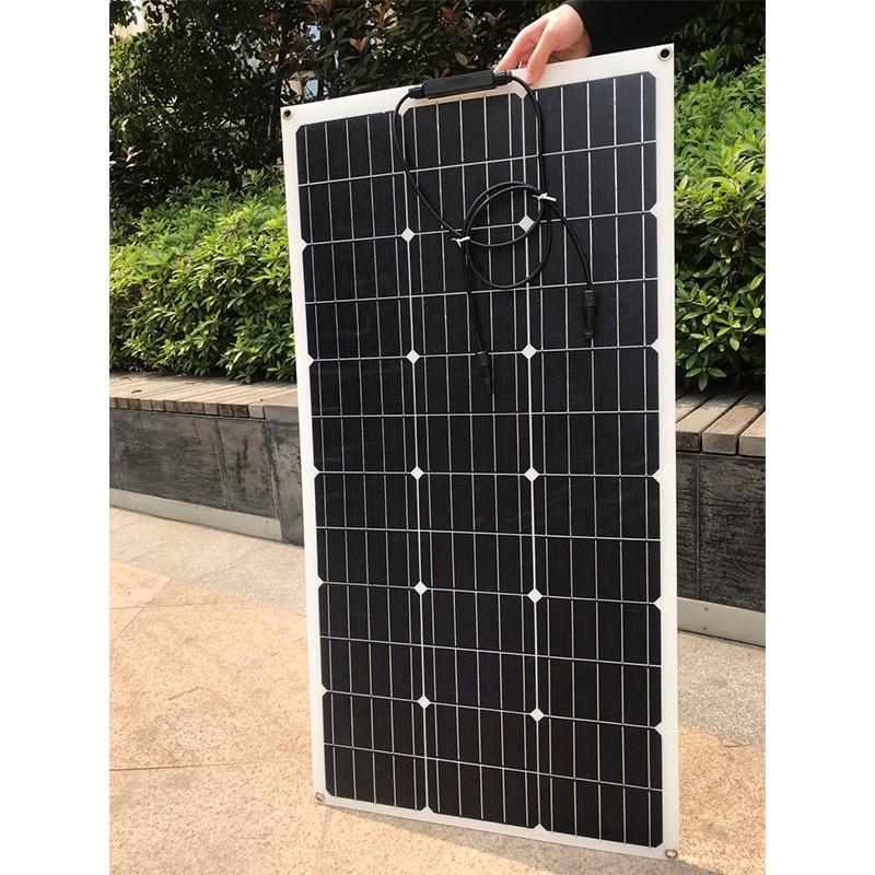 18V Monokrystaliczny Panel Solarny 250W Elastyczny Zestaw Paneli Solarnych Kompletny Panel Ładowarka Solarna Złącze DIY Bateria Do Domu Kempingu