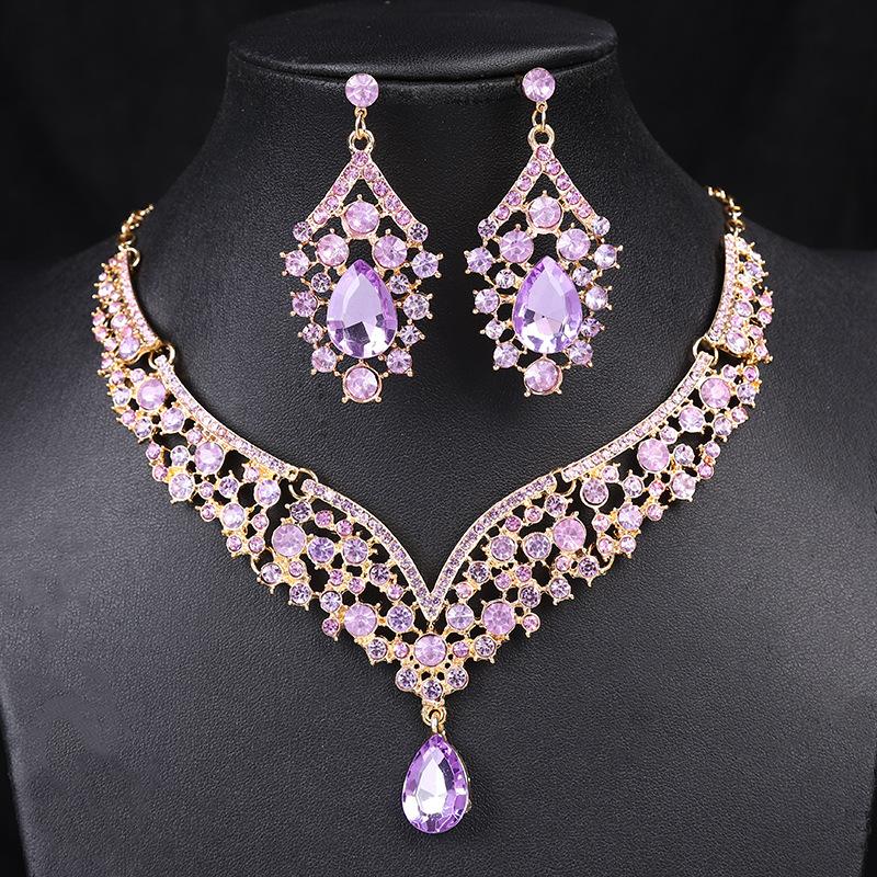 Retro Beaded Necklace Set - Luxury Jewelry For Weddings - Bride s Fashion Jewelry Set