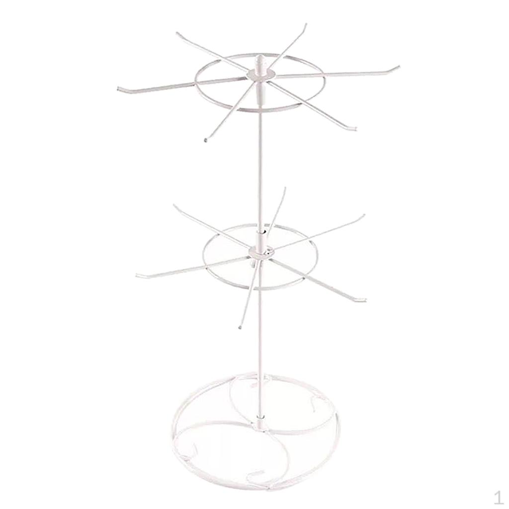 Bracelet Necklace Hanger Round Jewelry Rotating Rack Display Organizer