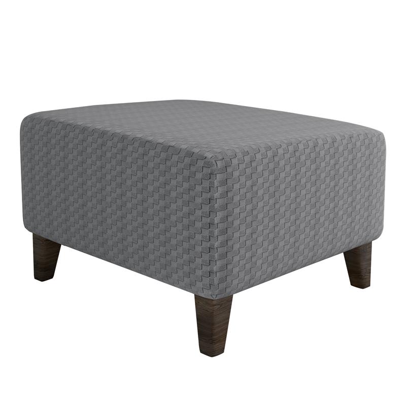 Square Elastic Ottoman Stool Cover Slipcover Jacquard Footstool Sofa Slipcover Furniture Protector Covers Footrest Chair Covers