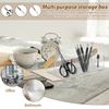 Acrylic Silverware Caddy Organizer Generous Capacity Open Top Clear Utensil Organizer Caddy With Handle for Kitchen Bathroom