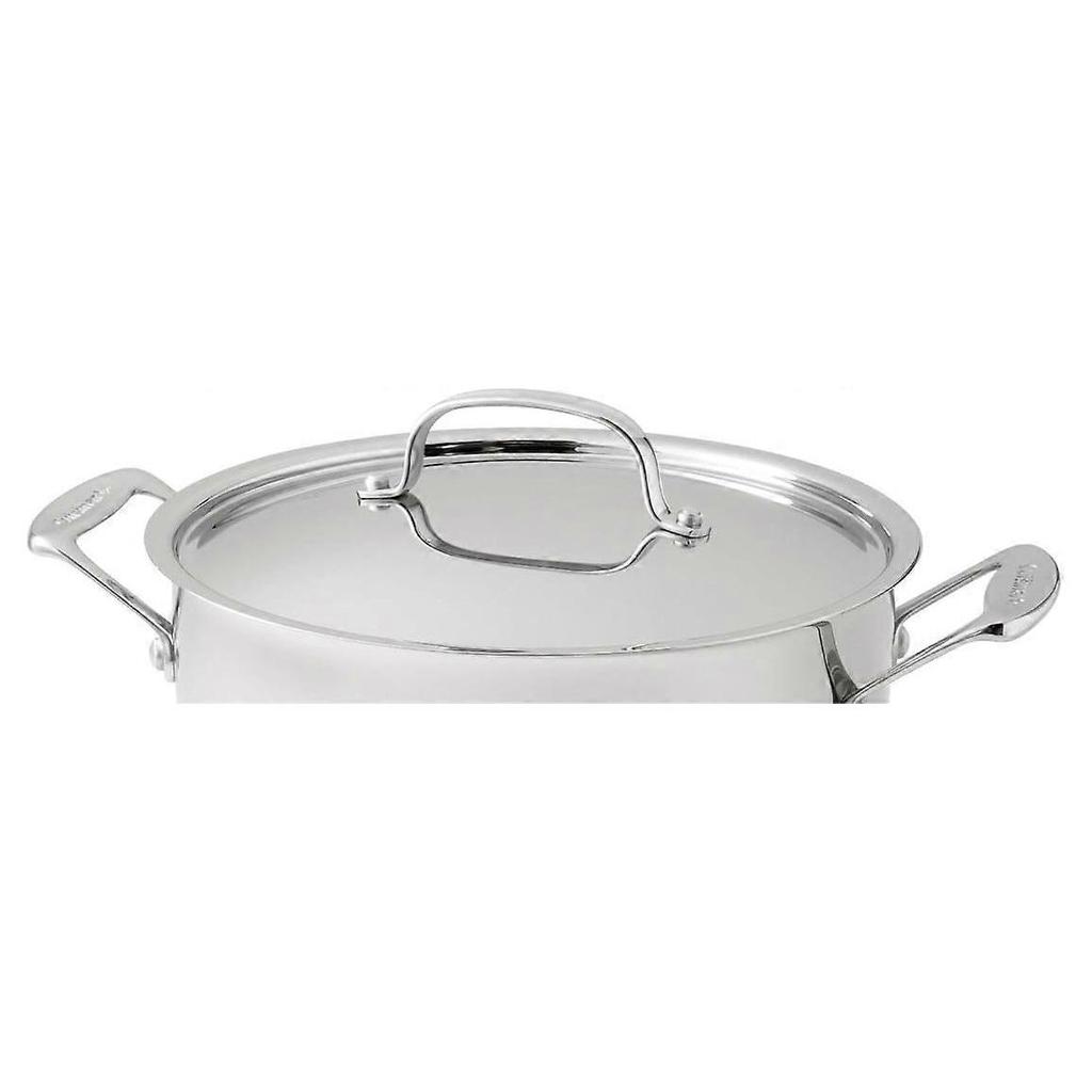 744-24 Chef's Classic Stainless Stockpot with Cover, 6-Quart,Silver