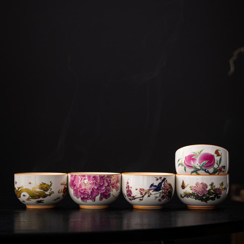 Warm Color-changing Master Cup Tea Cup Tea Cup Activity Festival Souvenir Ceramic Tea Set Single Cup Tea Cup Gift Box