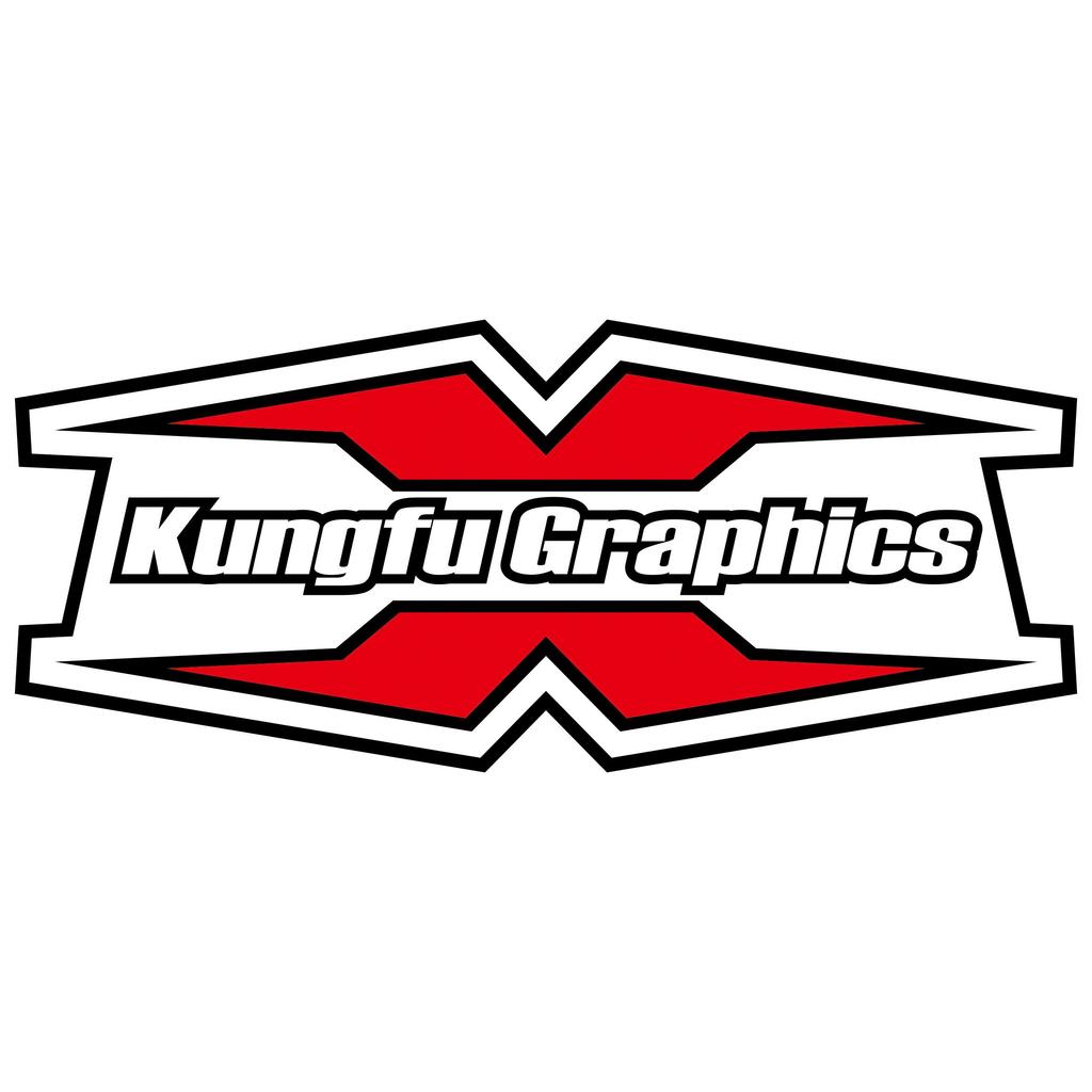 Kungfu Graphics Racing Sponsor Logo Micro Decal Sheet, White