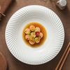 Shadow Road White Porcelain Plate Vegetable  Premium Hotel Restaurant Ceremonial Tableware Reverse Side Light Bowl Soup Bowl