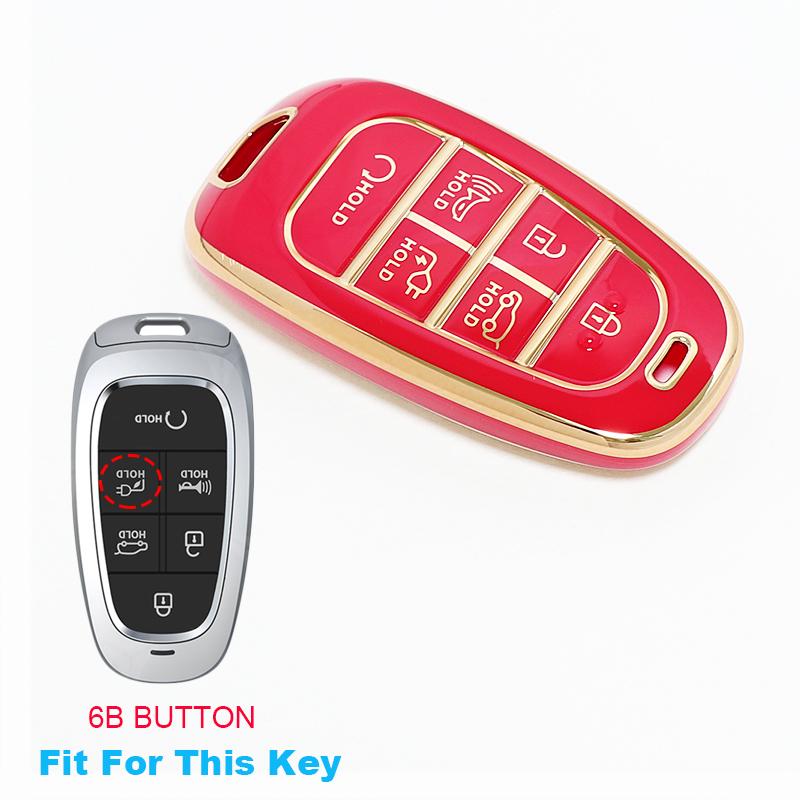 6 Button Tpu For Hyundai Atos Solaris Prime Nexo Sonata Staria Ioniq Palisade Tucson Santa Fe Car Key Case Cover Fob Accessories