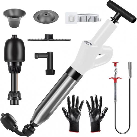 Toilet Plunger - Plungers for Bathroom Heavy Duty, Powerful Toilet Snake for Unclogging Plunger with Real-Time Pressure Indicator Plungers for белый