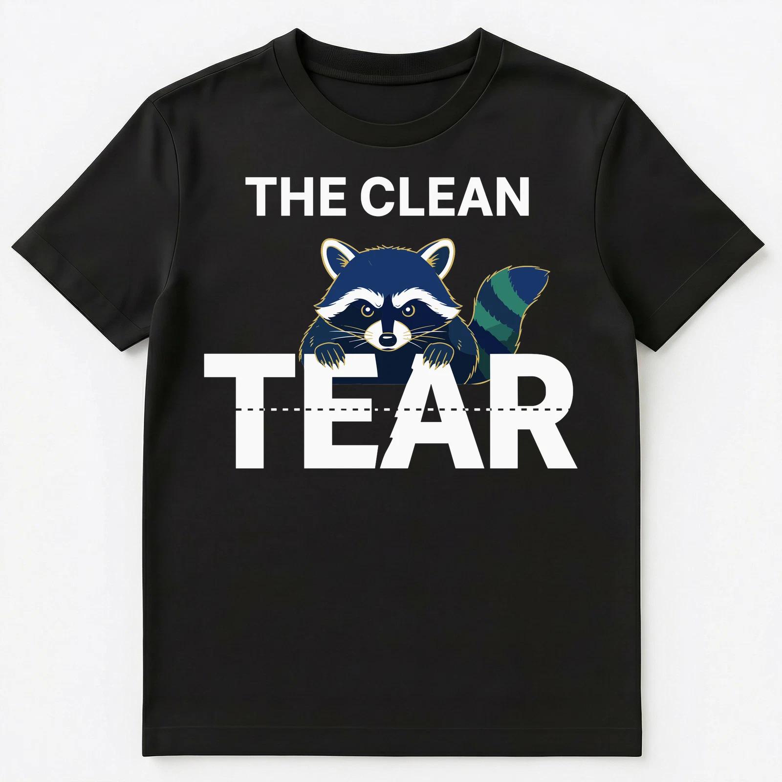 Raccoon Lover Clean Tear Pun Funny Animal Graphic Unisex T-Shirt M