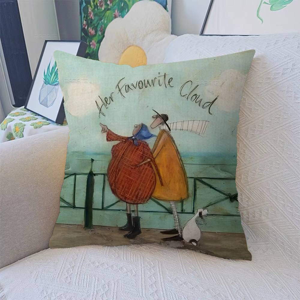Sam Toft Art Abstract Landscape Cushion Cover Decorative Pillow Sofa Home Decor Case Pillow Cases