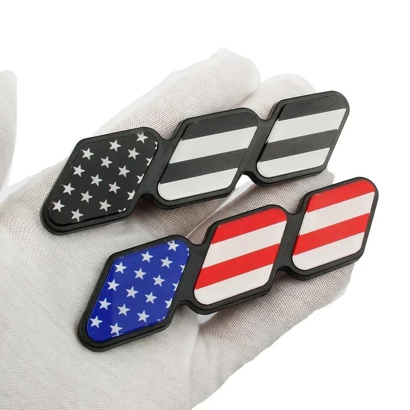 ABS Car Three-color National flag Grille Emblem Mesh Slotted Grill Auto Badge Accessories