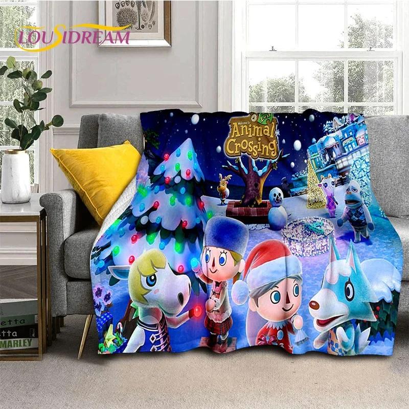Cute Crossing New Horizons Cartoon Soft Flannel Blanket for Bed Bedroom Sofa Picnic,Throw Blanket for Cover Outdoor Leisure Gift