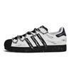 Originals Superstar 2 REGO Hot Dog, Lavis à l'encre Graffiti Chaussures de Skateboard Basse Top Unisexe Noir Blanc Gris JI0124(Équipe 1189-)