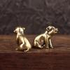 1/2Pcs Vintage Brass Pig Statue Figurine For Wealth Luck For Home Office Desk Decor Unique Ornaments Gift