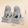 Lucky Wealth China Stone Lion Carving a Pair of Feng Shui Home Bar Desktop Mascot China Feng Shui Kirin Jewelry Decoration