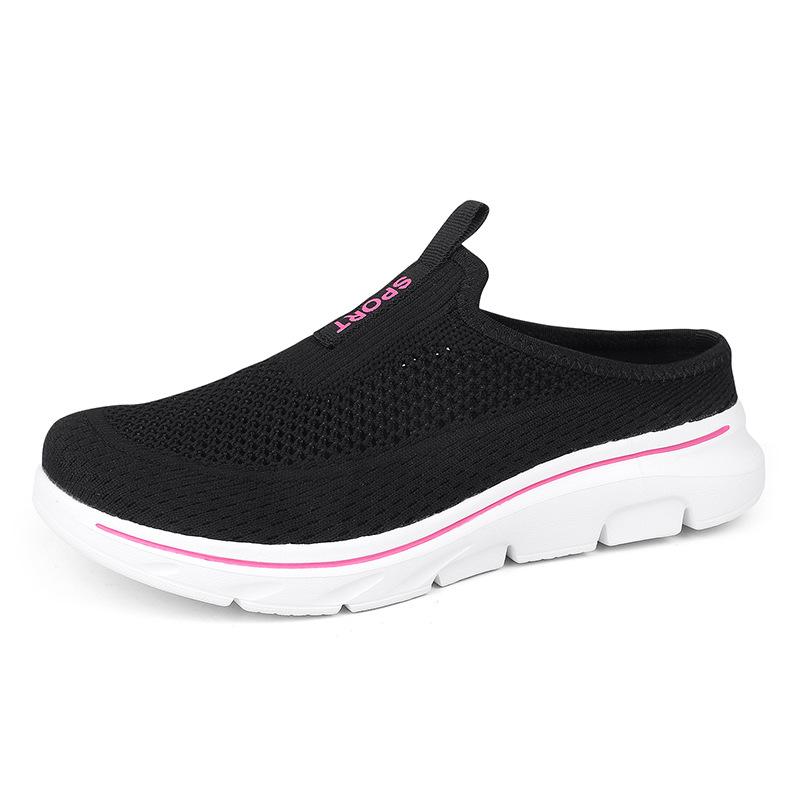 Trend Fly-woven Mesh Without Heel, Foot Half Support, Ultra-light Extra Large Size Casual Couple Shoes Children