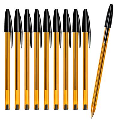 Bic Japan BIC Ballpoint Orange Crystal Original 10 Oil-Based Pen, Fine, 0.8mm, Pens, CST-OF08BLKP10