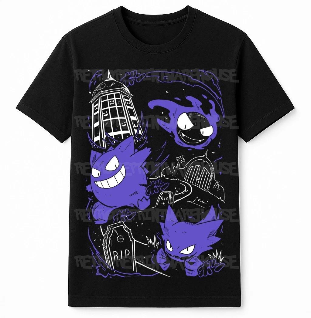 Pokémon Gengar Gastly Haunter Anime Manga Graphic T-Shirt S